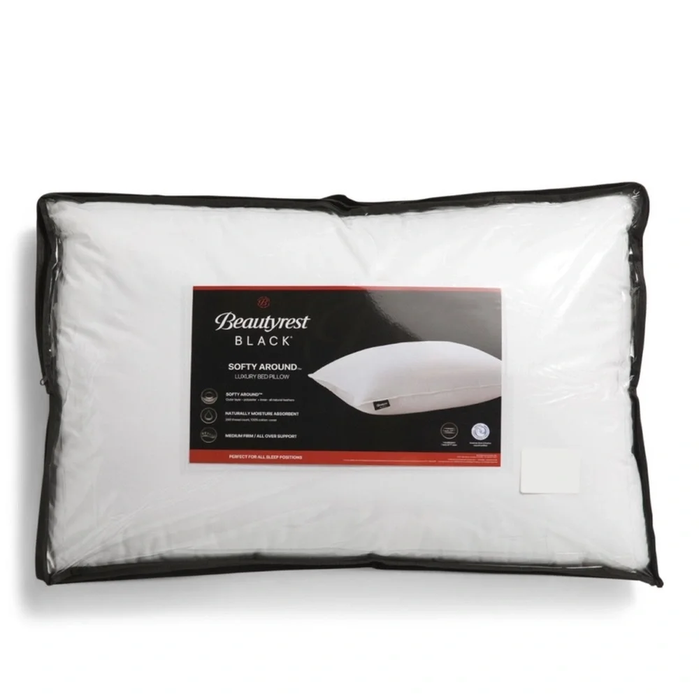 🎉LAST PIECE🎉2PC BEAUTYREST BLACK Luxurious Down And‎ Feather Blend Pillow